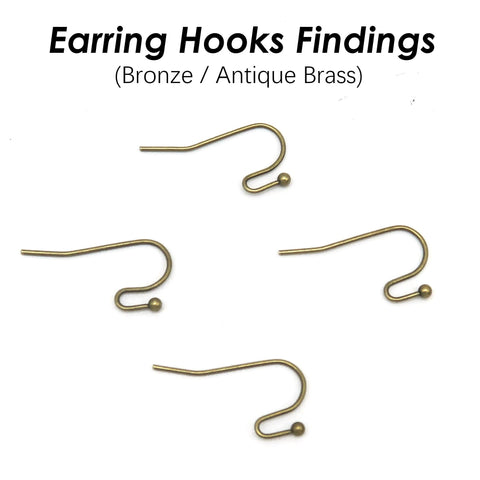 100 x Bulk Wholesale Earring Hooks Silver Gold Bronze Copper Hypoallergenic Earring Wire Findings for Jewelry Making