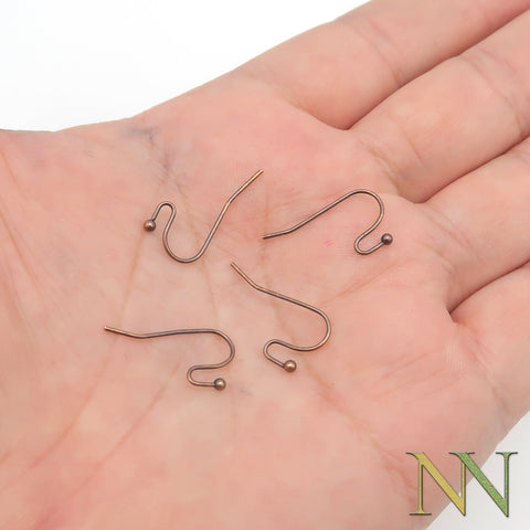 100 x Bulk Wholesale Earring Hooks Silver Gold Bronze Copper Hypoallergenic Earring Wire Findings for Jewelry Making