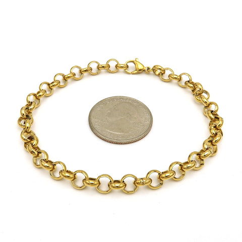 10 Feet Stainless Steel Rolo Chain Bulk Wholesale Silver Gold Rolo Link Chain, Bulk Stainless Steel Chain for Jewelry Making