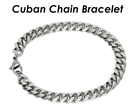 Stainless Steel Cuban Bracelet for Men Women, Gold Cuban Chain Bracelet, Cuban Link Bracelet, Cuban Chain Necklace, Gift for Him or Her