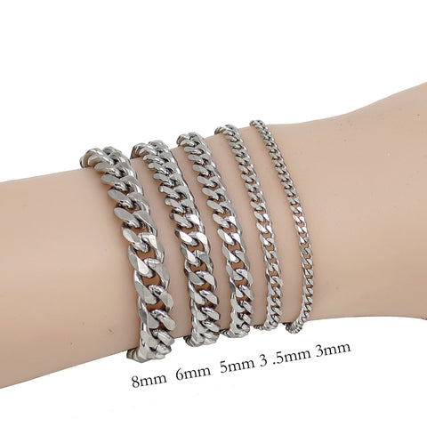 Stainless Steel Cuban Bracelet for Men Women, Gold Cuban Chain Bracelet, Cuban Link Bracelet, Cuban Chain Necklace, Gift for Him or Her