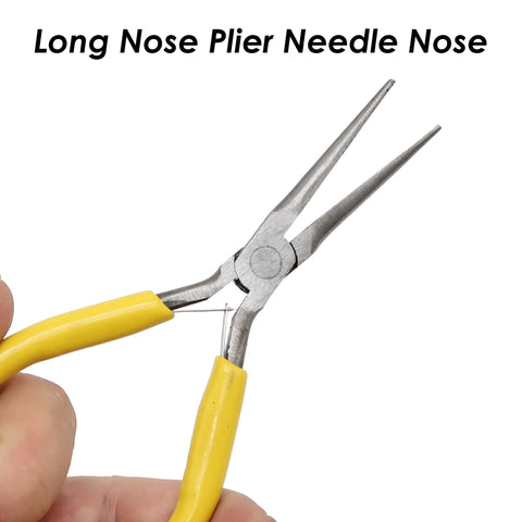 Long Nose Pliers 6 Inch, Needle Nose Pliers with Comfort Handle for Jewelry Making, Jewelry Making Tool