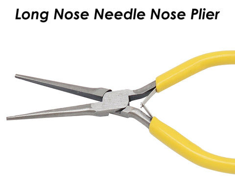 Long Nose Pliers 6 Inch, Needle Nose Pliers with Comfort Handle for Jewelry Making, Jewelry Making Tool