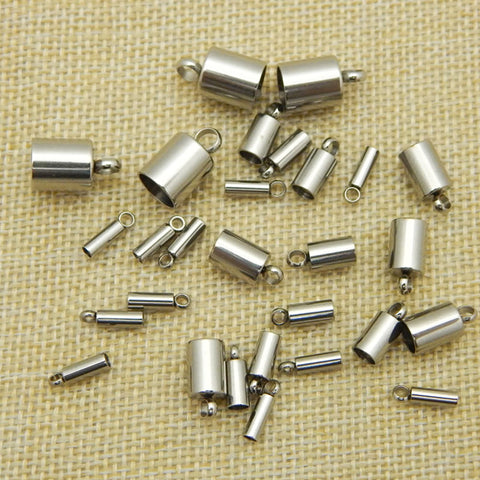 Stainless Steel Cord End Caps, Tarnish Free Silver Gold End Caps for Leather Tassel, Leather End Tip Caps, Wholesale Jewelry Findings