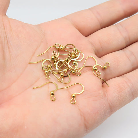 Stainless Steel Earrings Hooks Gold Silver, Wholesale Earring Findings, Surgical Steel Earwires, Hypoallergenic Earring Wires Hooks