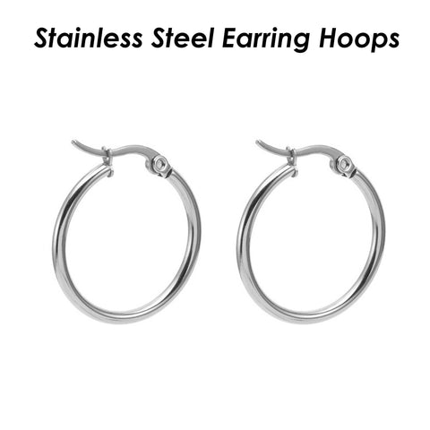 Stainless Steel Earring Hoops Gold Silver, Big Hoop Earrings for Women, Gold Hoop Earring Gift for Her