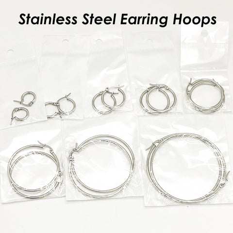 Stainless Steel Earring Hoops Gold Silver, Big Hoop Earrings for Women, Gold Hoop Earring Gift for Her