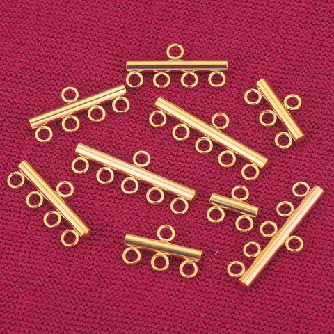 Stainless Steel Multi Strand Clasps Gold Silver, Multi Strand Ends, Multi Link Necklace Connector Clasp, Necklace Findings, Jewelry Supplies