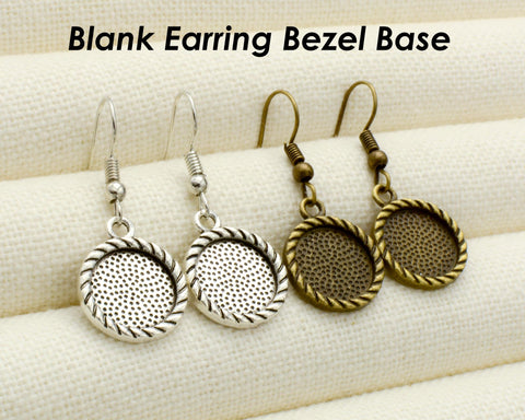 20 Pieces - Earring Bezel Setting, Earring Base Earring Bezel , Earring Blanks for Jewelry Making, Earring Tray for Cabochon Stones Epoxy