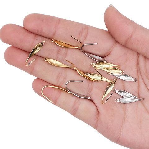 Stainless Steel Earring Hooks Gold Silver, 316L Surgical Steel Earwires, Hypoallergenic Ear Hooks, Hook Earring Findings Jewelry Supplies