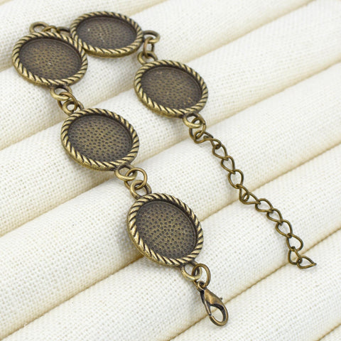 16mm Round Bracelet Blanks for Jewelry Making, Blank Bracelet Setting, Round Bracelet Base, 16mm Bezel Bracelet for Custom Bracelet