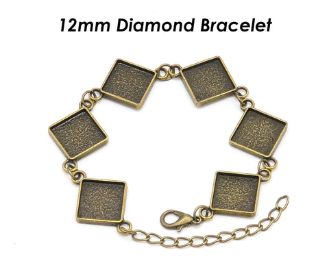 10x25mm Bezel Bracelet Blanks for Jewelry Making, Rectangle Blank Bracelet Setting, Bracelet Base 10x25mm Bracelet Bezel Blank