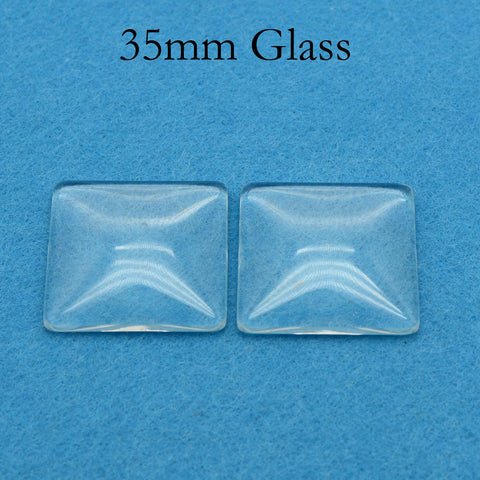 35mm Square Pendant Tray, 35mm Square Pendant Blank, 35mm Square Bezel Pendant Setting Cabochon Base for Custom Jewelry Making