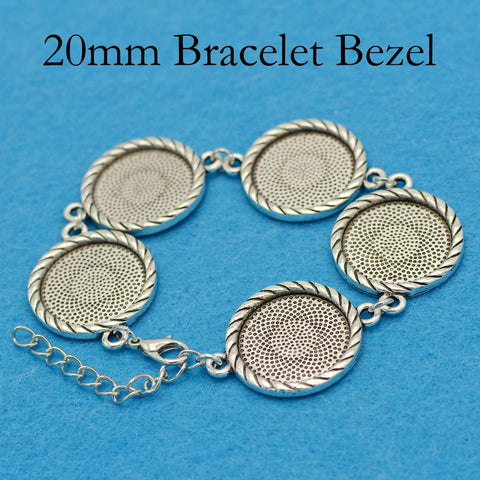 20mm Round Bezel Bracelet Blanks for Jewelry Making, Blank Bracelet Setting, Round Bracelet Base, Bracelet Bezel Blank