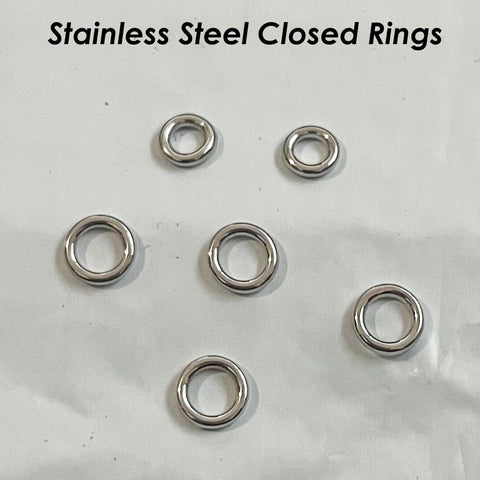 100 x Closed Jump Rings Stainless Steel Jump Rings Gold Silver, Seamless Round Jump Rings for Jewelry Making