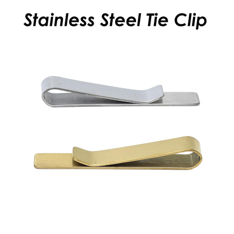 Stainless steel Tie Clip Blanks, Tie Clip Gold Silver, Blank Tie Bar, Stamping Blanks, Tile Clip for Personalize Making