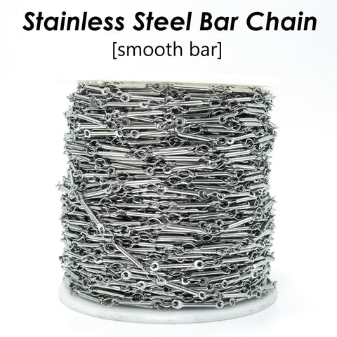 Stainless Steel Chain Bulk, Dainty Bar Chain Gold Silver, Bar Link Chain, Delicate Chain for Jewelry Making