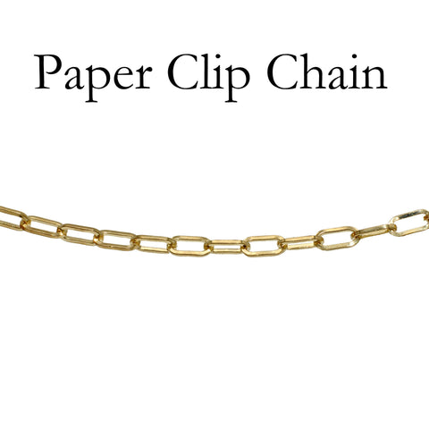 10 Feet - Paper Clip Chain Bulk for Men Women Necklace Bracelet - Gold Silver, Bronze, Copper Paperclip Chain for Jewelry Making