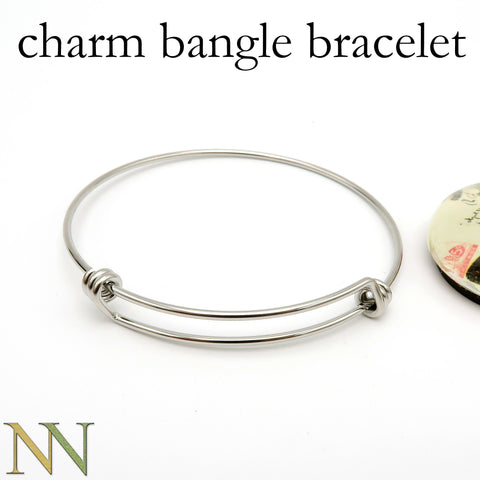 Charm Bracelet Bangle Wholesale, Gold, Silver, Bronze, Copper, Stainless Steel Charm Bracelett for Women Adjustable