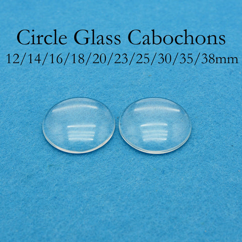 Clear Glass Cabochon Flat back - Round Circle Square Oval Heart Rectangle, Glass Beads Glass Cover Glass Dome for Jewelry Making