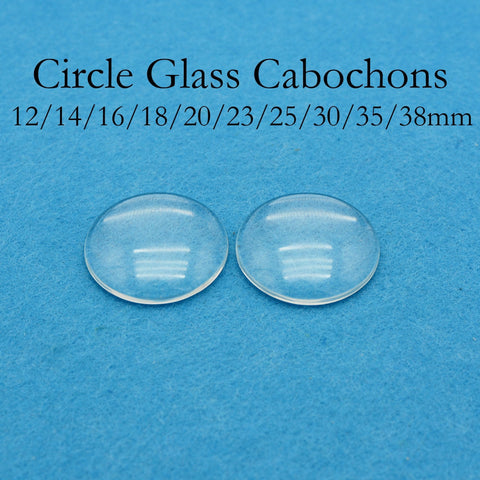 10/50 Pieces - Clear Glass Cabochons 10 12 14 16 18 20 22 23 25 30 35 38mm Round Glass Pieces Square Oval Heart Glass for Jewelry Making