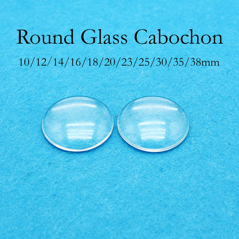 10/50 Pieces - Clear Glass Cabochons 10 12 14 16 18 20 22 23 25 30 35 38mm Round Glass Pieces Square Oval Heart Glass for Jewelry Making