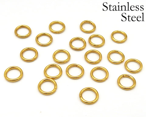 Stainless Steel Jump Rings Black Gold Silver, Stainless Steel Lobster Clasps, Jewelry Findings Jewelry Supplies for Jewelry Making