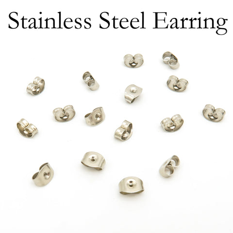 50 x Stainless Steel Ball Stud Earrings, Stud Earring Post, Stud Earring Findings With Connectors, Wholesale Ball Post Earring Gold & Silver