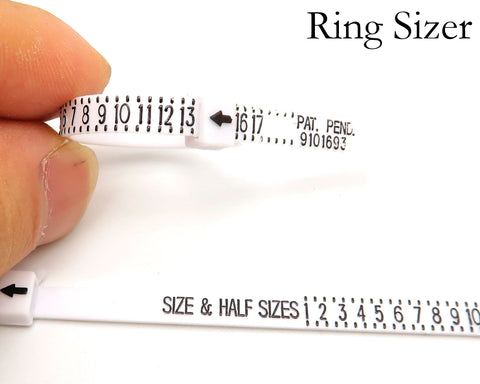 Finger Gauge Ring Sizer Measuring Sizes Jewelry Tool, Ring Sizer Mandrel Stick US Ring Sizer in Full & Half Sizes For Accurate Ring Sizing