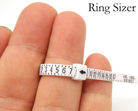 Finger Gauge Ring Sizer Measuring Sizes Jewelry Tool, Ring Sizer Mandrel Stick US Ring Sizer in Full & Half Sizes For Accurate Ring Sizing