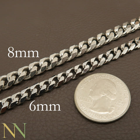 Stainless Steel Cuban Chain Necklace Bracelet, Stainless Steel Necklace, Twist Curb Necklae for Men Women, Gift for Him Gift for Her