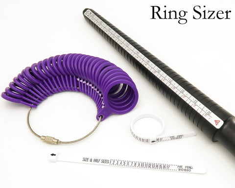 Finger Gauge Ring Sizer Measuring Sizes Jewelry Tool, Ring Sizer Mandrel Stick US Ring Sizer in Full & Half Sizes For Accurate Ring Sizing