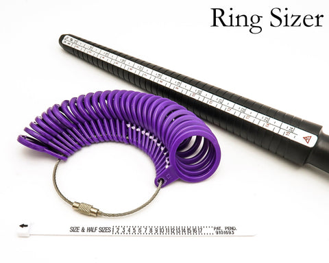 Finger Gauge Ring Sizer Measuring Sizes Jewelry Tool, Ring Sizer Mandrel Stick US Ring Sizer in Full & Half Sizes For Accurate Ring Sizing