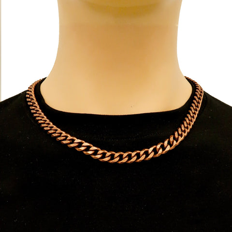 8mm Cuban Link Necklace,Big Heavy Twist Beleved Curb Chain Choker Necklace Gift for Men Women Him Her - Silver Gold Steel Bronze Copper