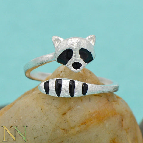 Adorable Racoon Ring. Adjustable Cute Animal Ring, Spirit Ring Gift For Birthday, Christmas, Gifts For Her, Women, Mom, Anniversary Gifts