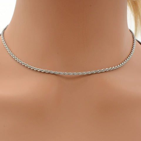 Stainless Steel Rope Chain Necklace 16 18 20 22 24 Inches Tarnish Free Rope Necklace for Women or Men Jewelry Making