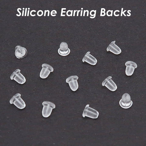 Rubber Earring Backs, BULK Silicone Earring Backs, Wholesale Earring Stoppers, Safety Earring Nuts for Jewelry Making