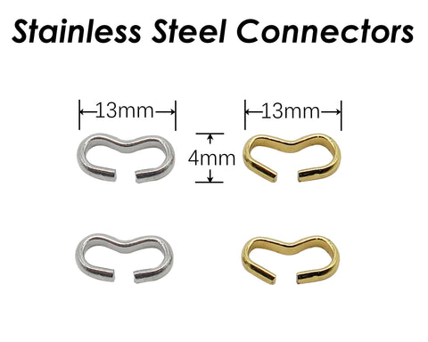 3 Shaped Connectors Gold Silver For Jewelry Making, Buckle Clasp Connectors Findings for Chain Necklace or Bracelet