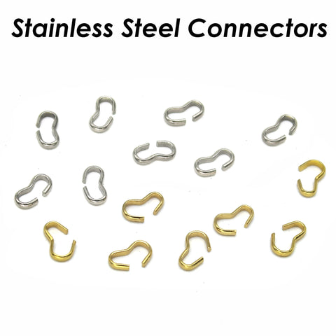 3 Shaped Connectors Gold Silver For Jewelry Making, Buckle Clasp Connectors Findings for Chain Necklace or Bracelet