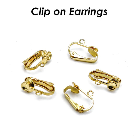 Stainless Steel Clip On Earring Converter with Comfort Pad, NO Pierced Lever Back Earclips, Surgical Earring Findings