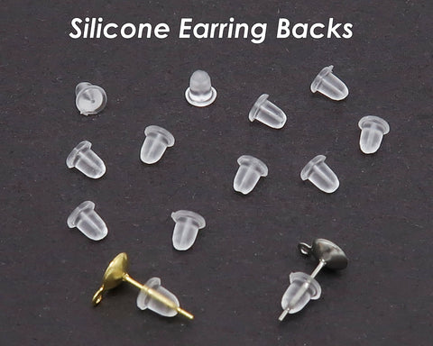 Rubber Earring Backs, BULK Silicone Earring Backs, Wholesale Earring Stoppers, Safety Earring Nuts for Jewelry Making