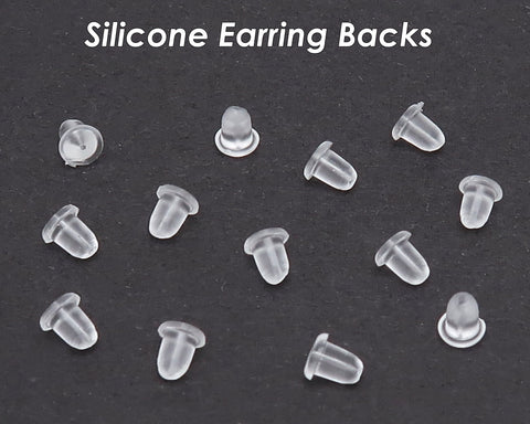 Rubber Earring Backs, BULK Silicone Earring Backs, Wholesale Earring Stoppers, Safety Earring Nuts for Jewelry Making