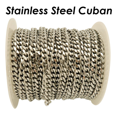 Stainless Steel Cuban Bracelet for Men or Women, Cuban Chain Bracelet, Cuban Link Bracelet, Silver Cuban Chain Necklace, Gift for Him Her