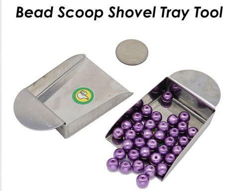 Mini Bead Shovel, Bead Scoop, Gem Scoop Shovel Tray, Jewelry Tools for Sorting Beads, Pearls, Gems Shovel