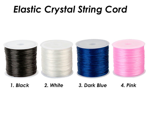 Elastic Stretch String 0.8mm, 50 Meters 1 Roll High Quality Stretchy Crystal String Cord for Jewelry Making Bracelet Beading Thread