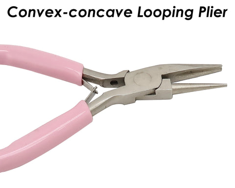 Convex-concave Pliers, Round Nose Pliers, Wire Looping Pliers for Wire Looping and Bending Tool, Mini Pliers for DIY Jewelry Making Tool