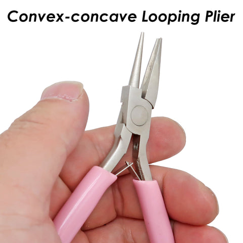 Convex-concave Pliers, Round Nose Pliers, Wire Looping Pliers for Wire Looping and Bending Tool, Mini Pliers for DIY Jewelry Making Tool