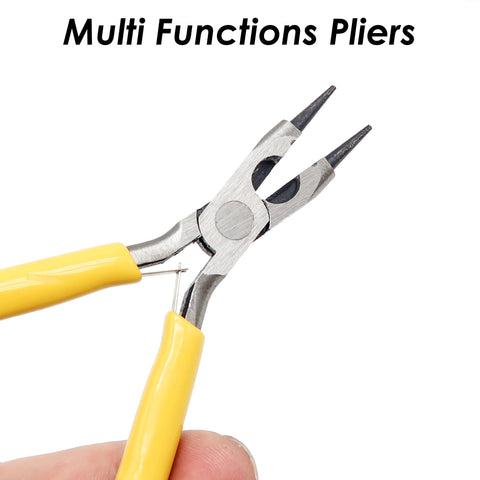 Multi-use Pliers, Round Nose Pliers, Flat Nose Pliers, Wire Cutter Wire Looping Pliers, Bending Tool for Jewelry Making