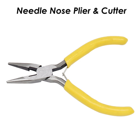 Needle Nose Plier with Needle Side Cutter, Wire Cutter Pliers, Cutting Bending Flatten Tool for Jewelry Making Tool