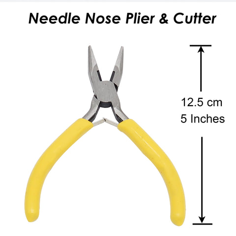 Needle Nose Plier with Needle Side Cutter, Wire Cutter Pliers, Cutting Bending Flatten Tool for Jewelry Making Tool